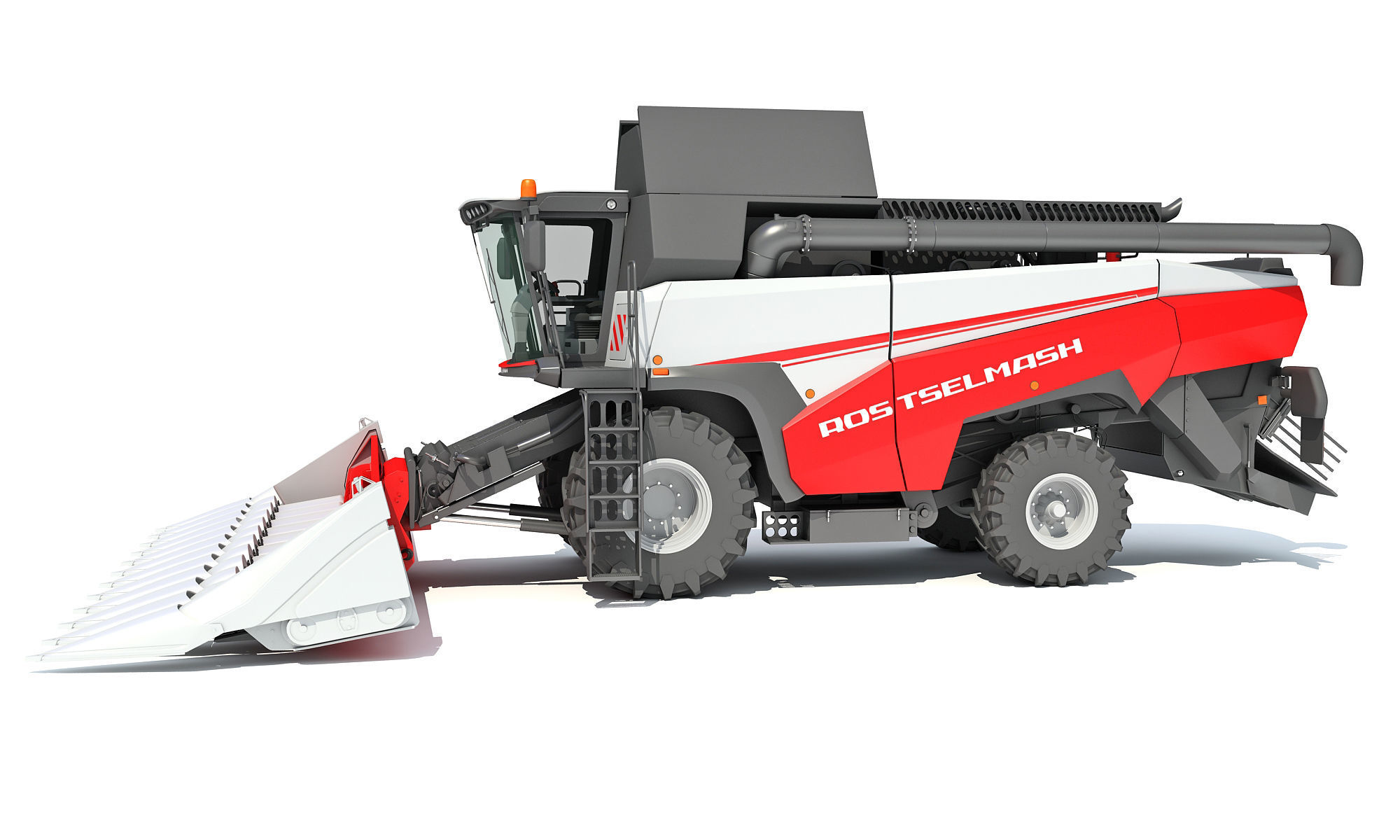 Rostselmash Corn Head Combine Harvester 3D model_1
