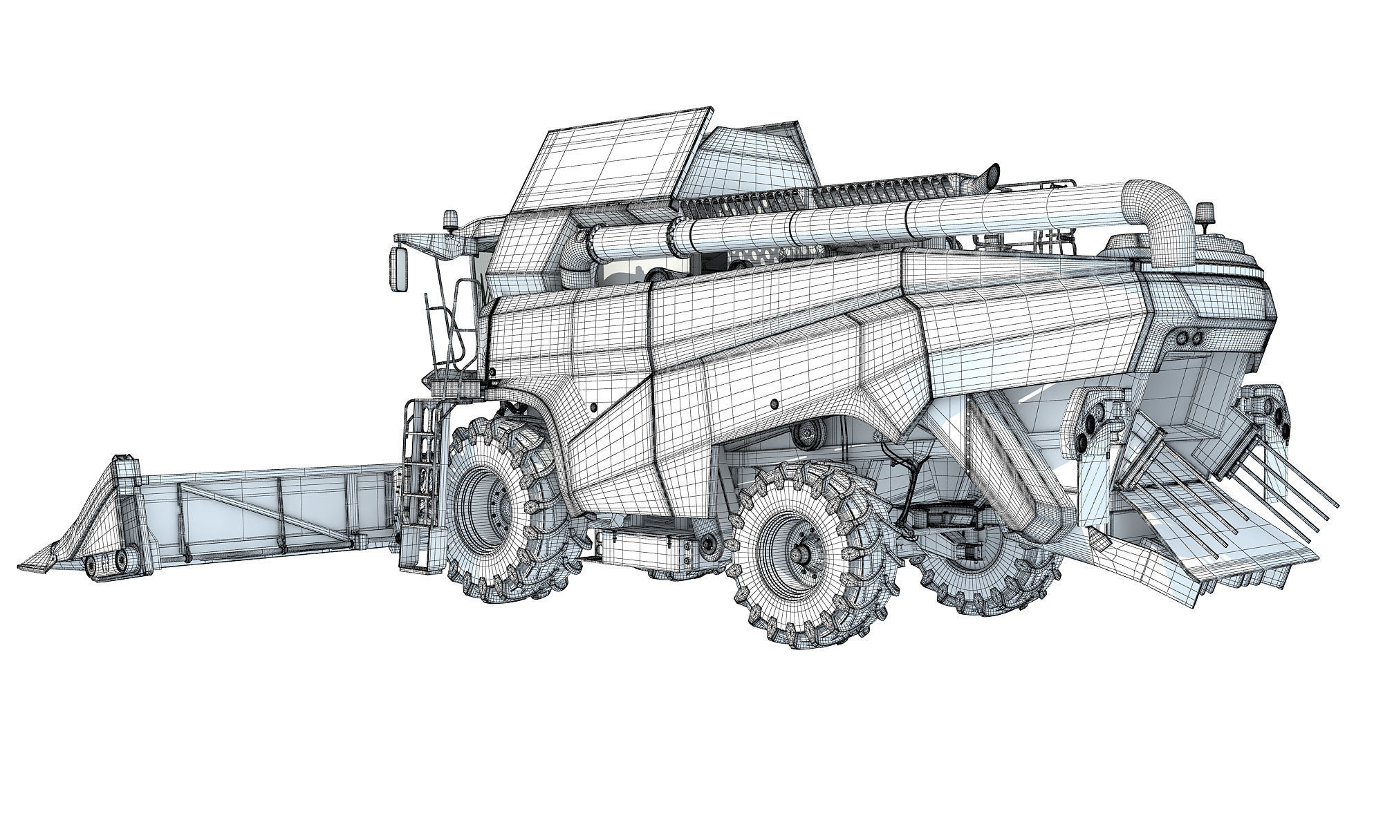 Rostselmash Corn Head Combine Harvester 3D model_18