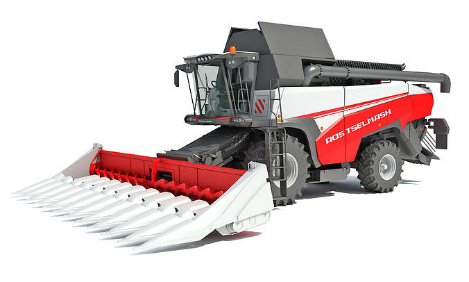 Rostselmash Corn Head Combine Harvester 3D model