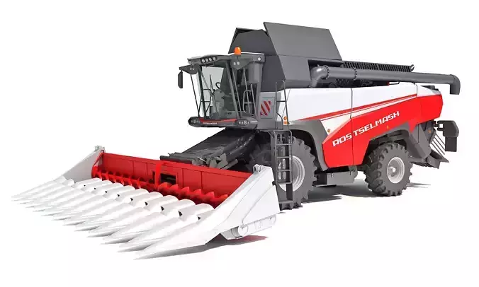 Rostselmash Corn Head Combine Harvester 3D model