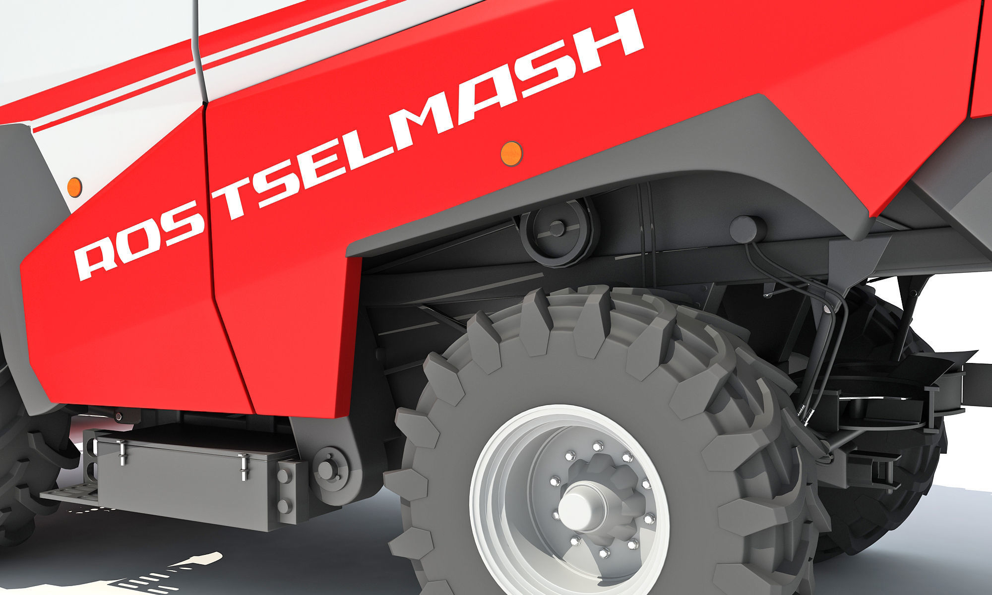 Rostselmash Corn Head Combine Harvester 3D model_15