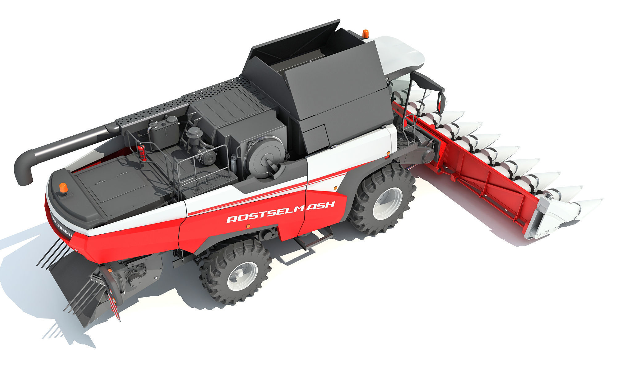 Rostselmash Corn Head Combine Harvester 3D model_6