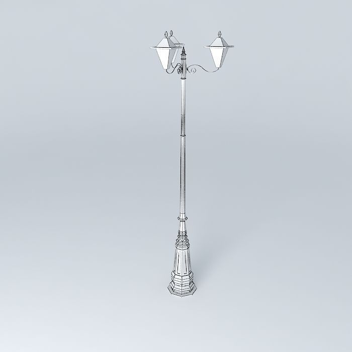 Square street light1 3D model_4