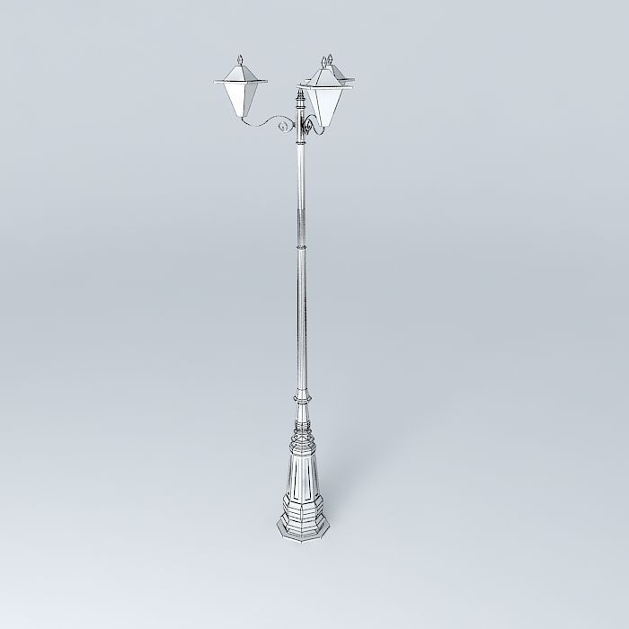 Square street light1 3D model_3