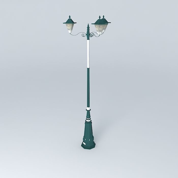 Square street light1 3D model_2