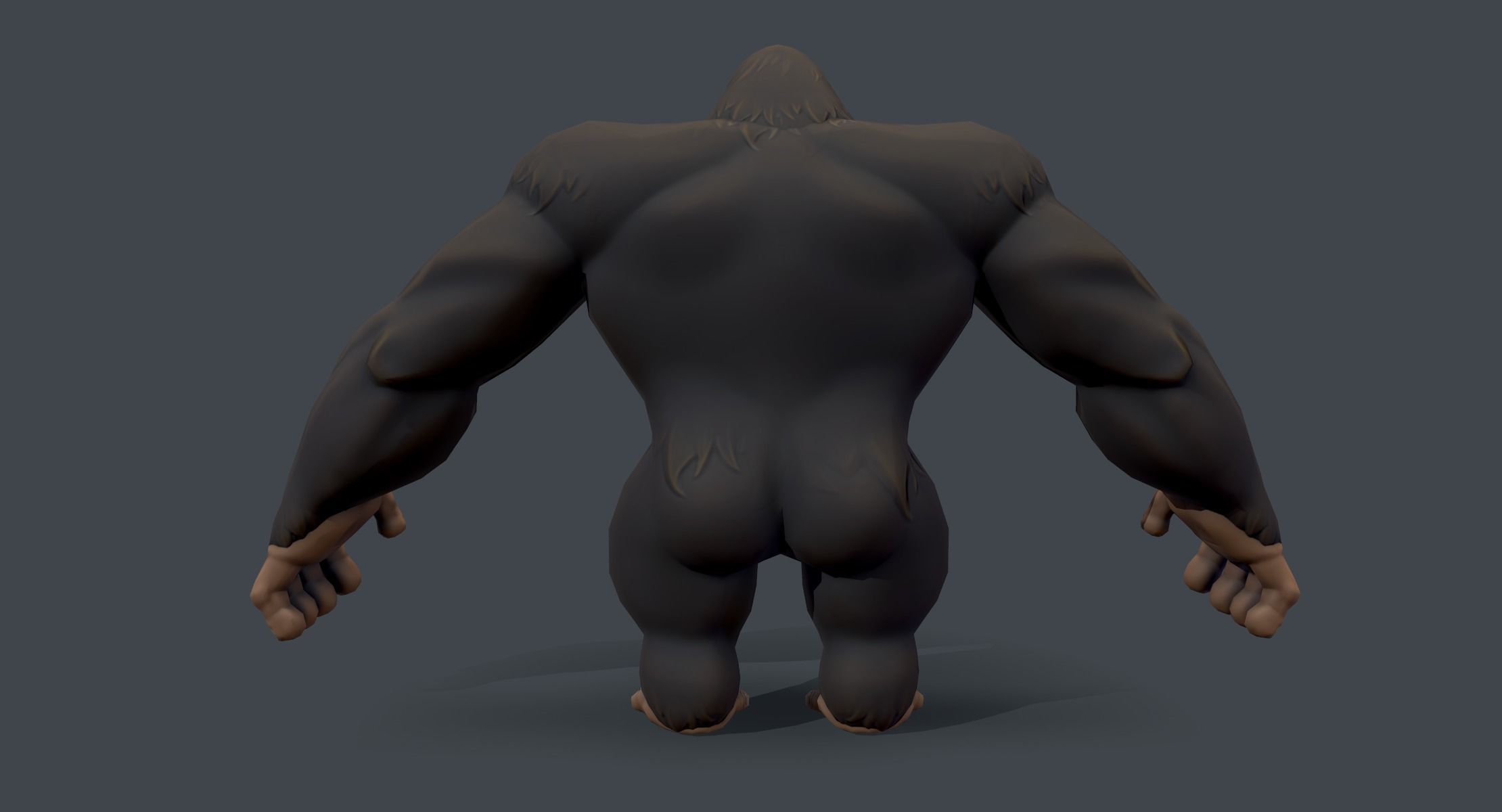 Stylized Gorilla Low-poly 3D model_3