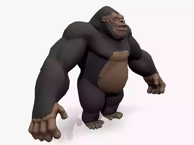 Stylized Gorilla Low-poly 3D model
