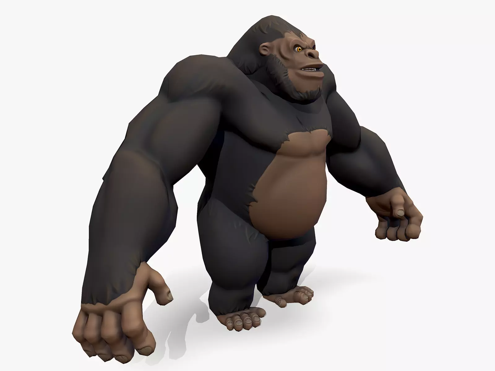 Stylized Gorilla Low-poly 3D model_0