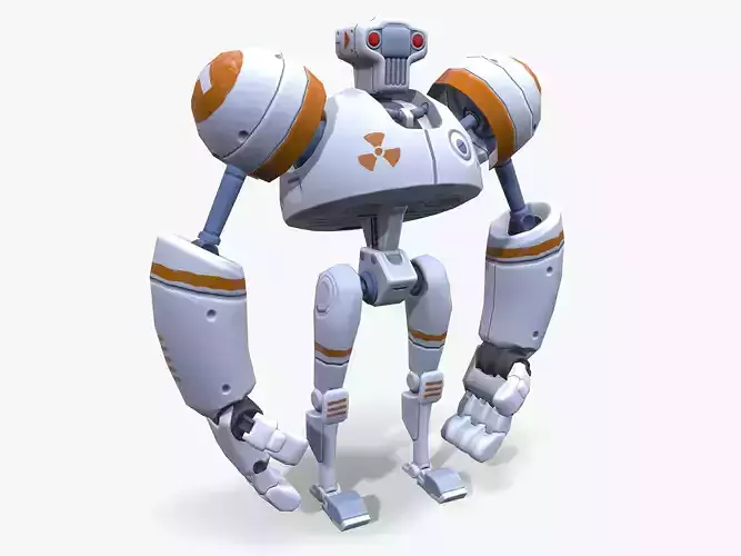 Cartoon Robot Low-poly 3D model