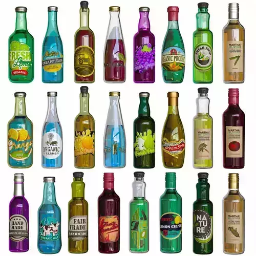 StoreBottleSet2 set of bottles with liquids