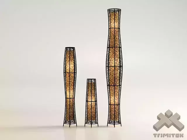 Exotic Mesh Lamps Set 3D Model Collection