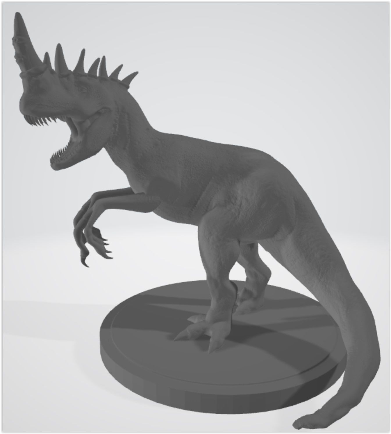 Beast with horns 3D print model_1