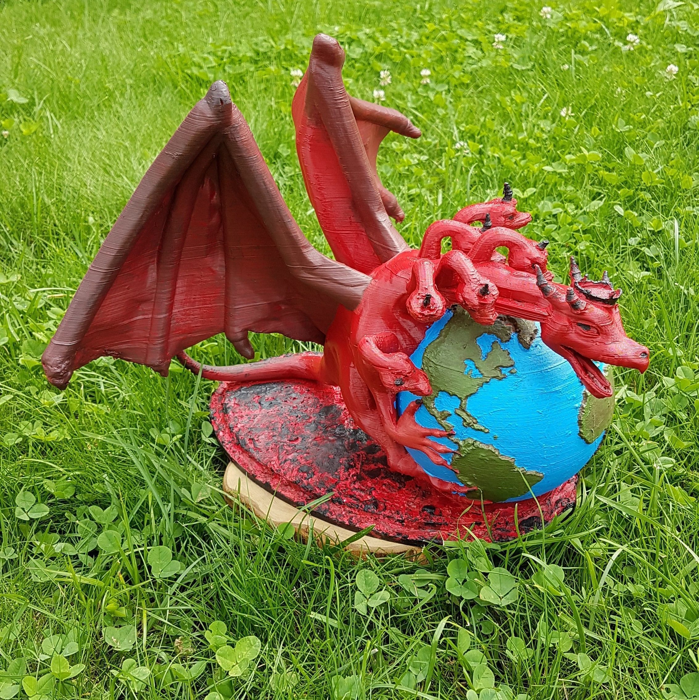 Dragon on the earth 3D print model_1