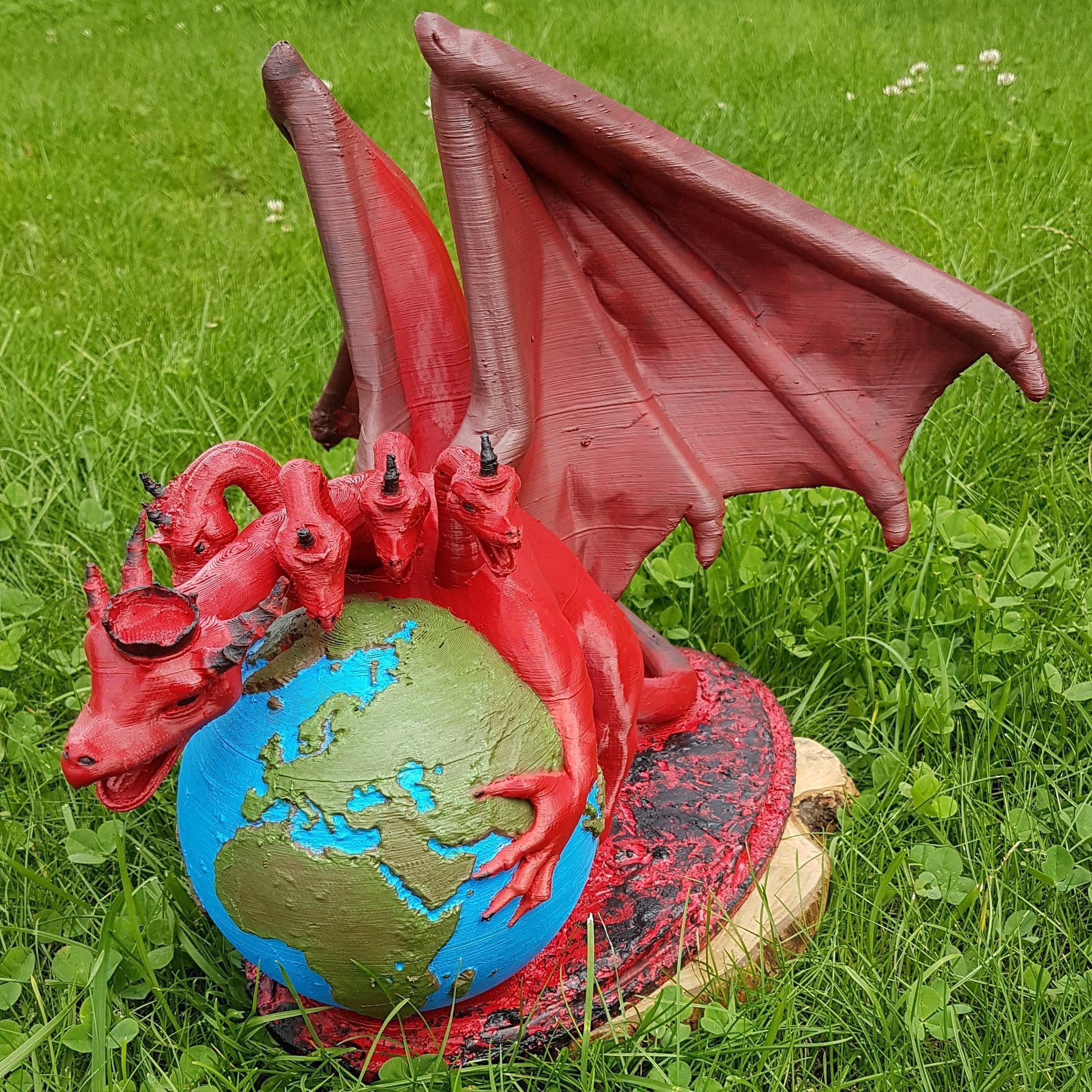 Dragon on the earth 3D print model_2