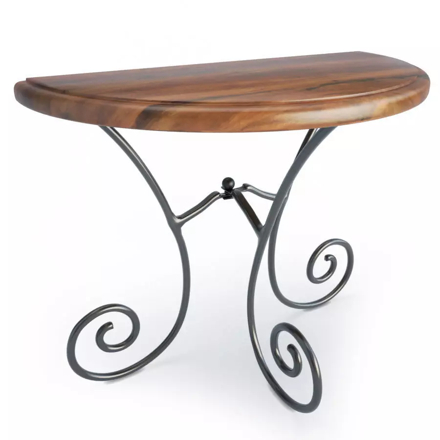 Luberon Wooden Console 3D model_0