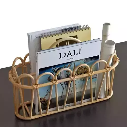 Sofia Rattan Magazine Holder