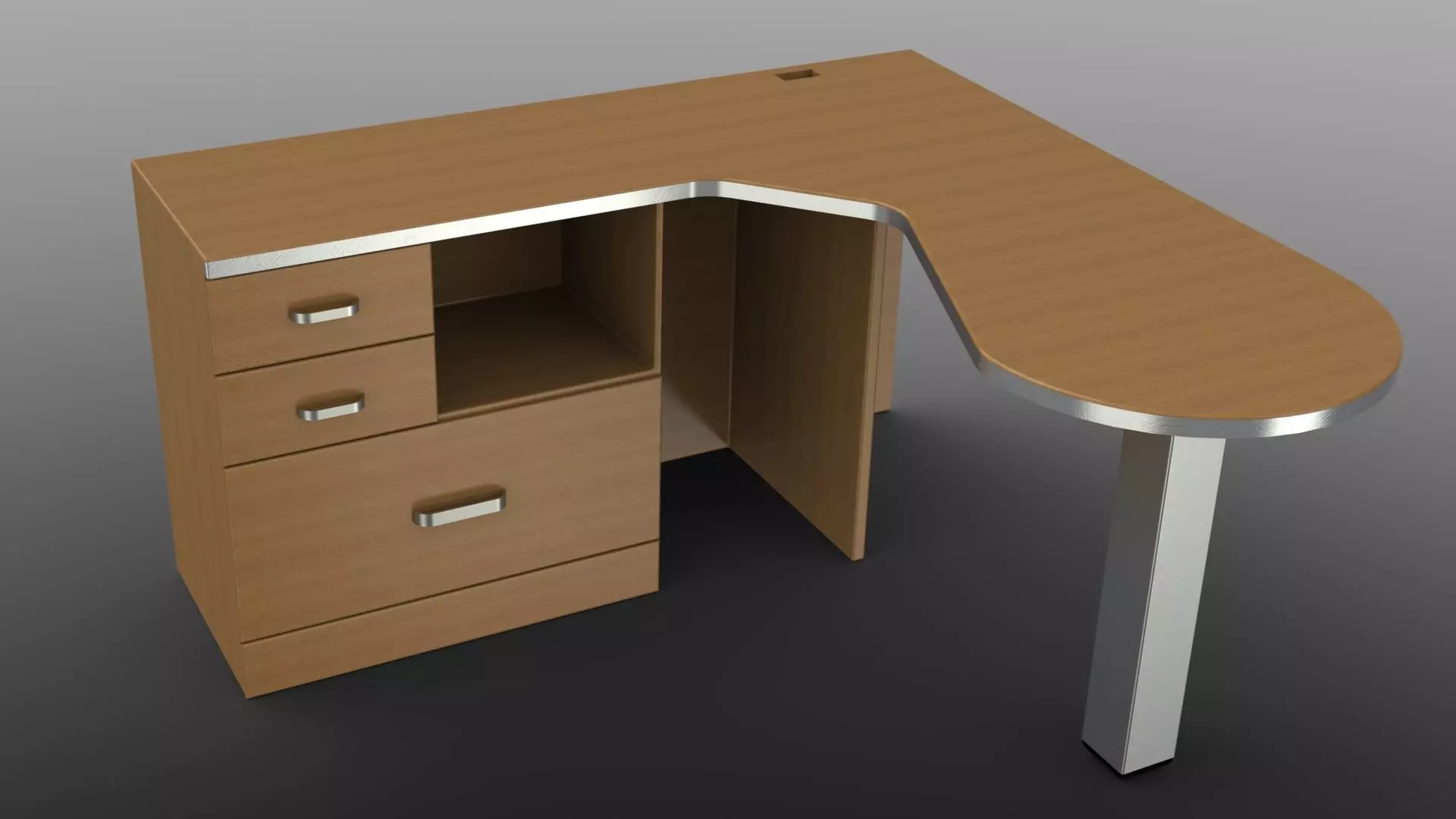 Office Desk 3D model_0