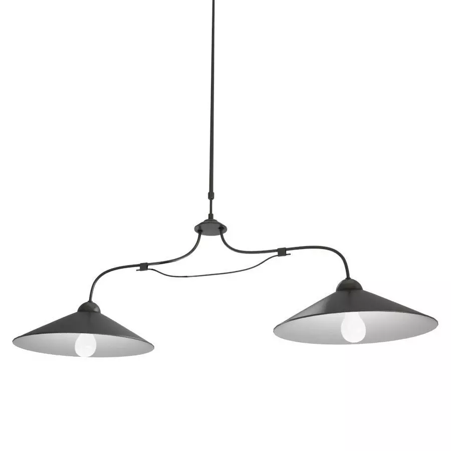 Luberon  Black Pendant Light 3D model_0