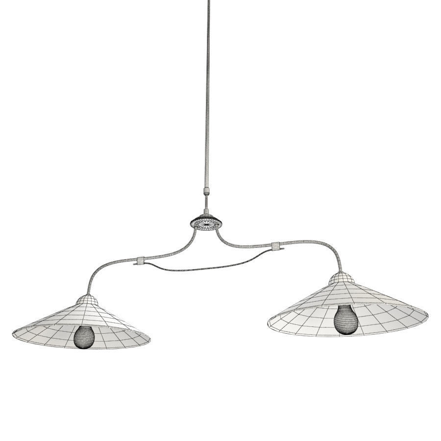 Luberon  Black Pendant Light 3D model_1