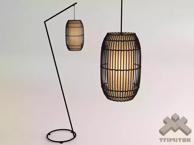 KAI Z Floor Lamp and KAI Lantern-Small set 3D Model Collection