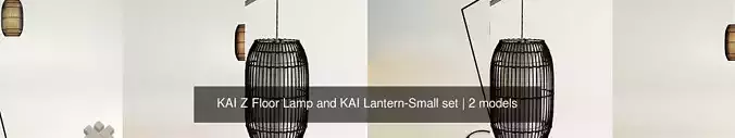 KAI Z Floor Lamp and KAI Lantern-Small set