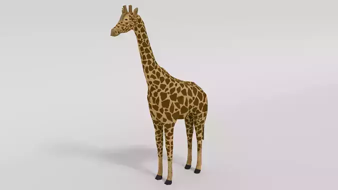 Low Poly Cartoon Giraffe Low-poly 3D model