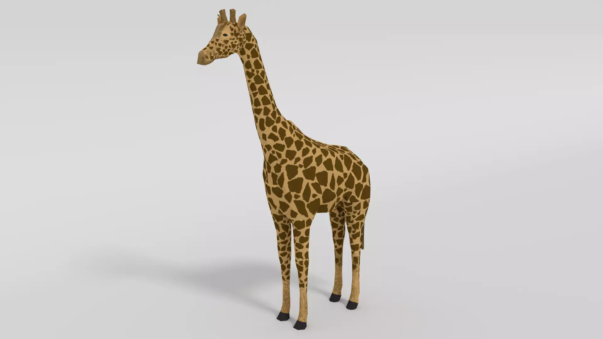 Low Poly Cartoon Giraffe Low-poly 3D model_0