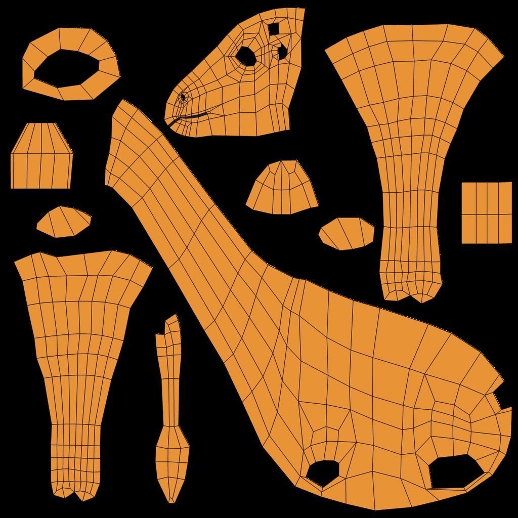 Low Poly Cartoon Giraffe Low-poly 3D model_16