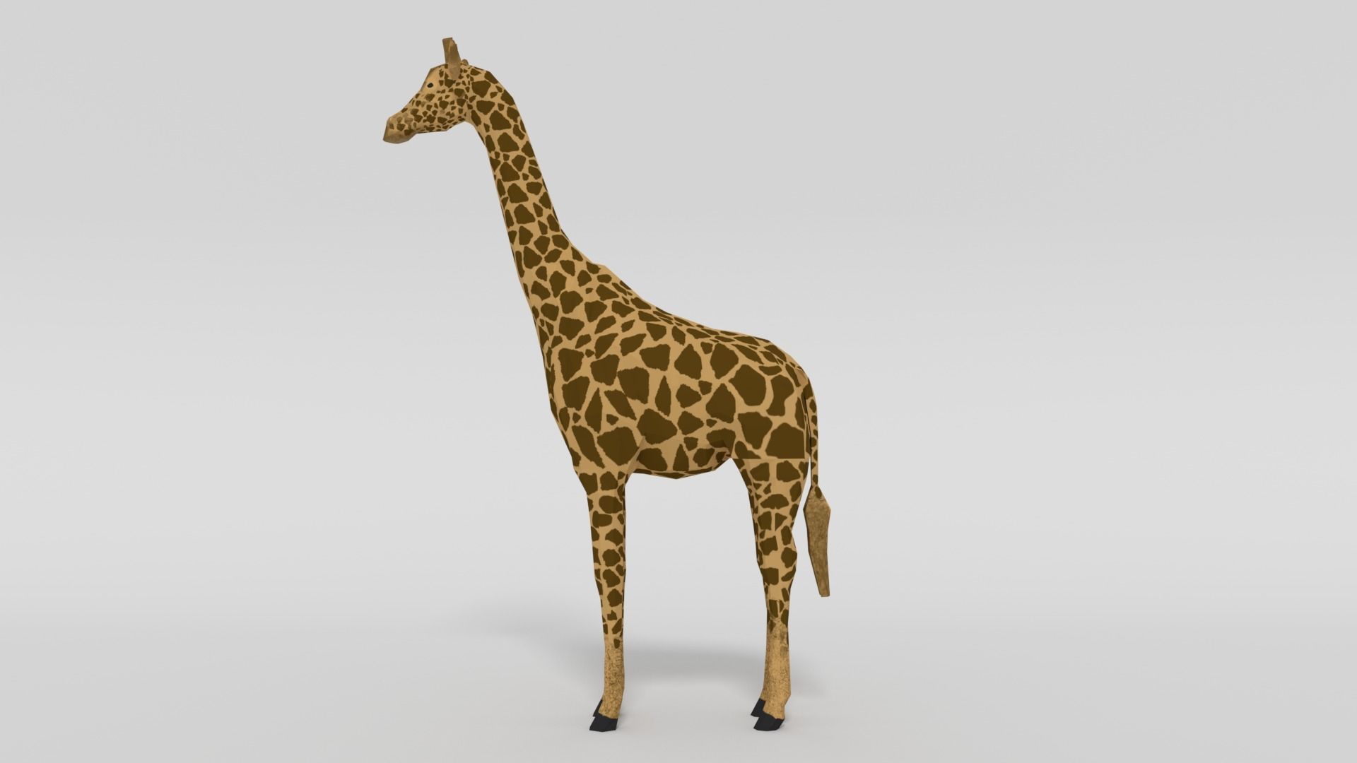 Low Poly Cartoon Giraffe Low-poly 3D model_6