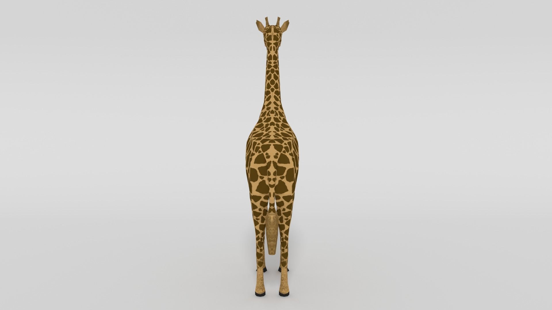 Low Poly Cartoon Giraffe Low-poly 3D model_4