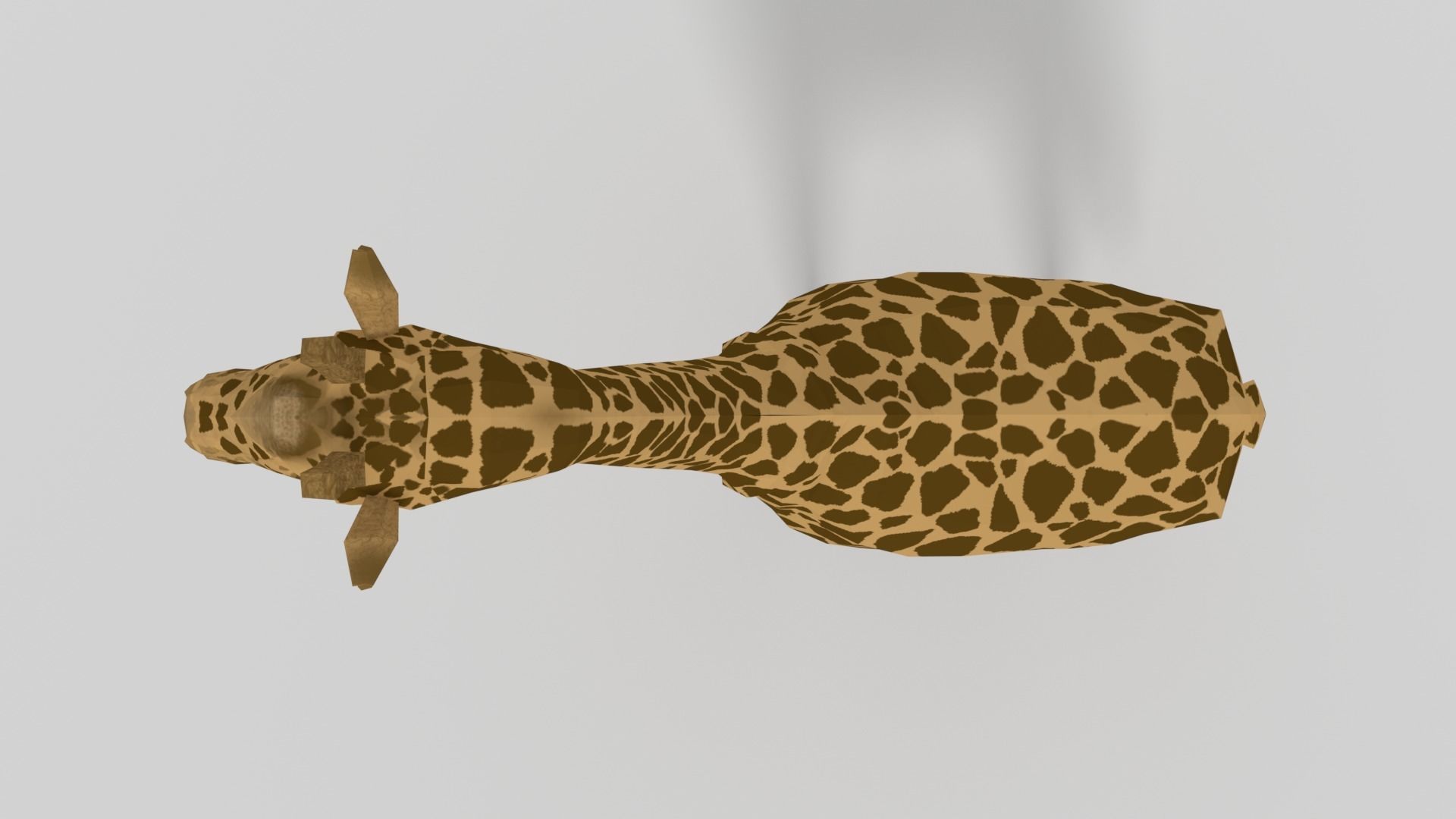 Low Poly Cartoon Giraffe Low-poly 3D model_7
