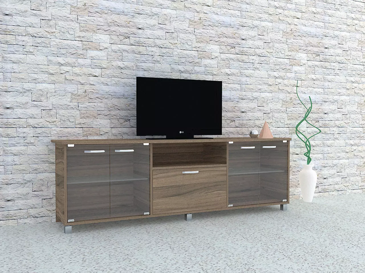 TV Stand 3D model_0