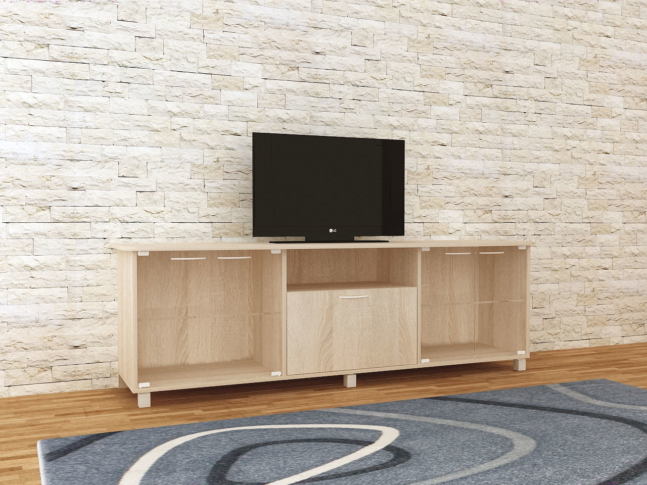 TV Stand 3D model_1