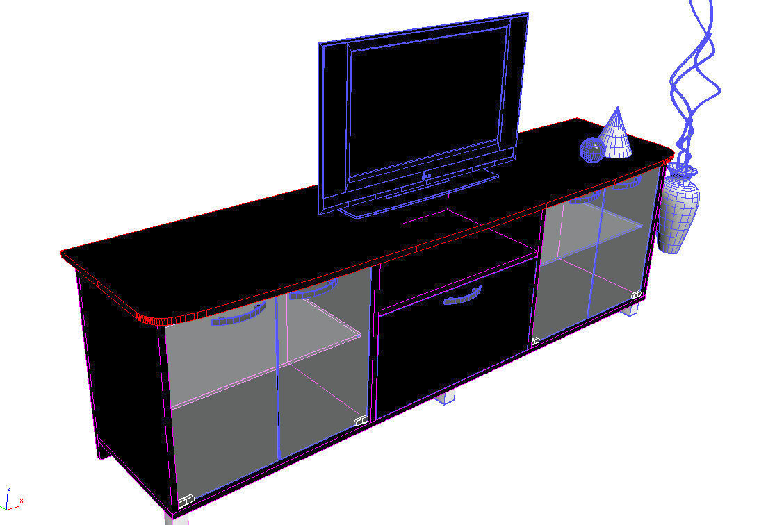 TV Stand 3D model_2