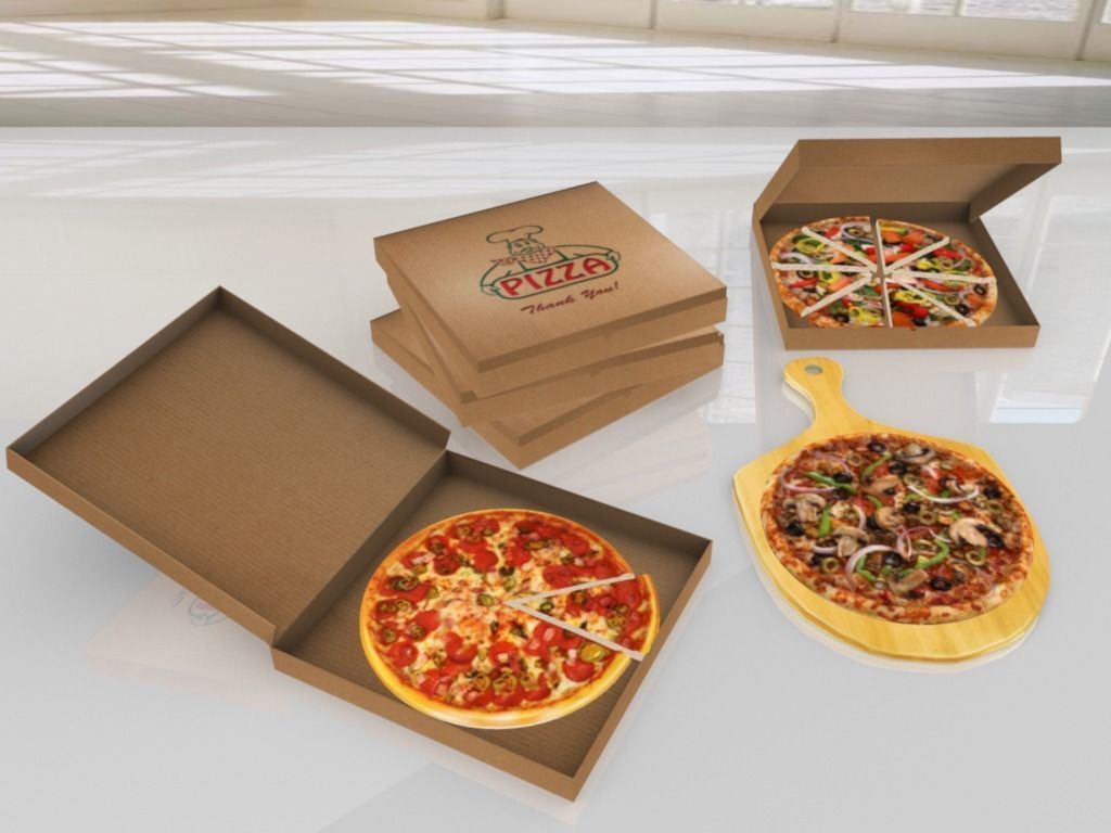 Pizza Mega Pack - Low Poly 3D model VR - AR - low-poly 3d model Low-poly 3D model_1