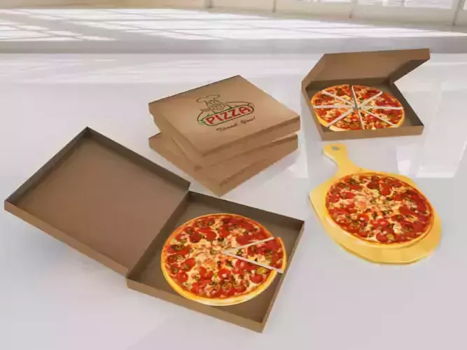 Pizza Mega Pack  - Low Poly 3D model VR - AR - low-poly 3d model Low-poly 3D model