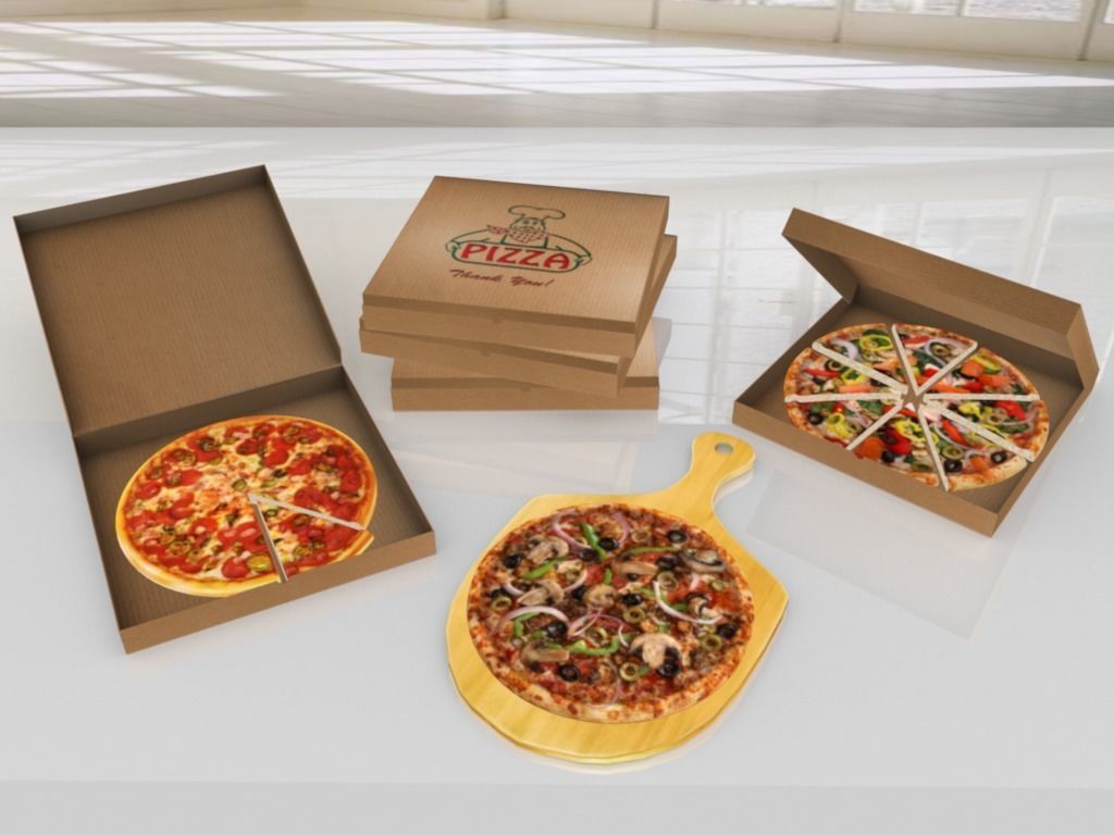 Pizza Mega Pack - Low Poly 3D model VR - AR - low-poly 3d model Low-poly 3D model_5