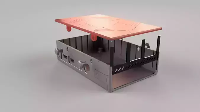 Raspberry model 4 B Sci Fi Case 3D print model 3D print model