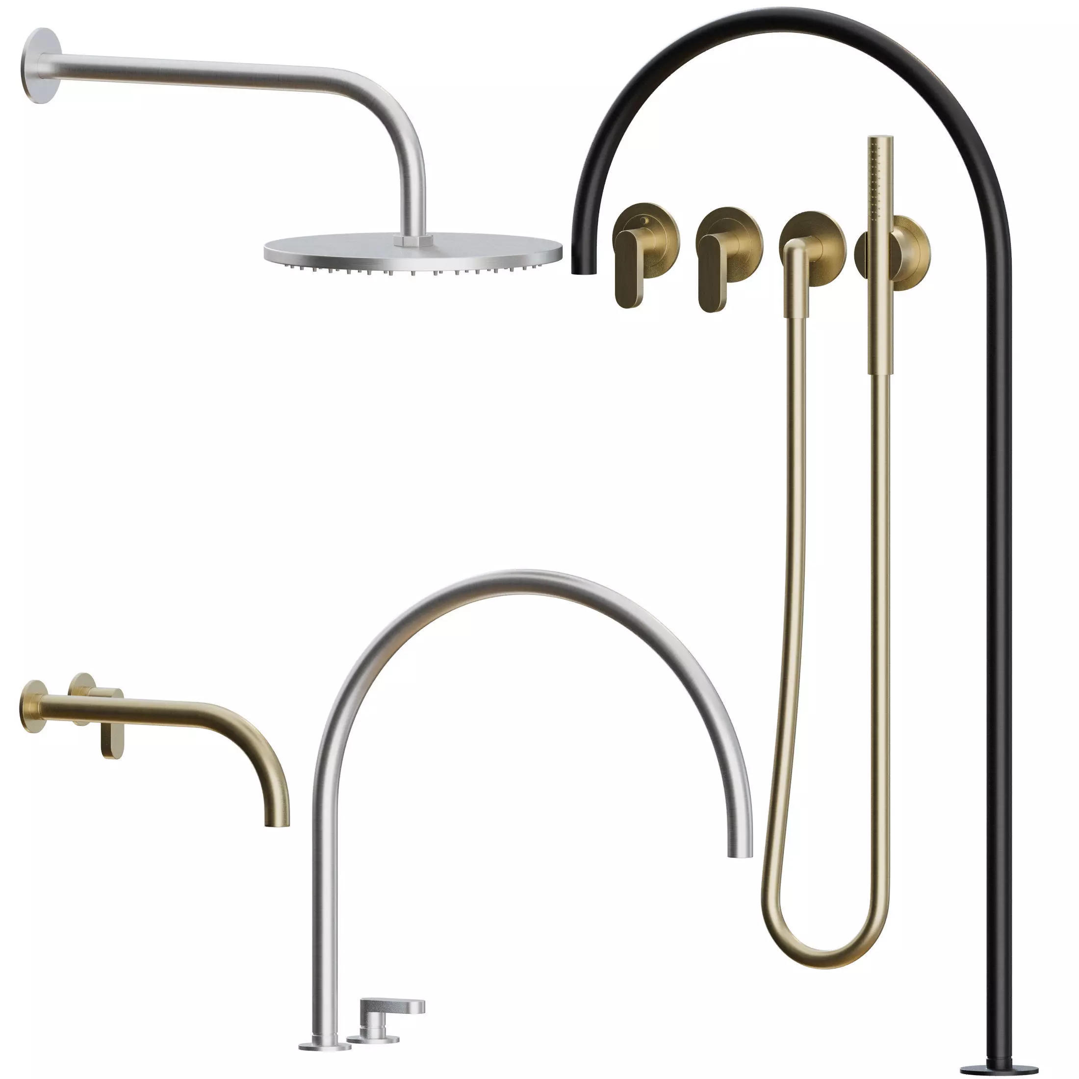 John Pawson Bath Set by COCOON 3D model_0