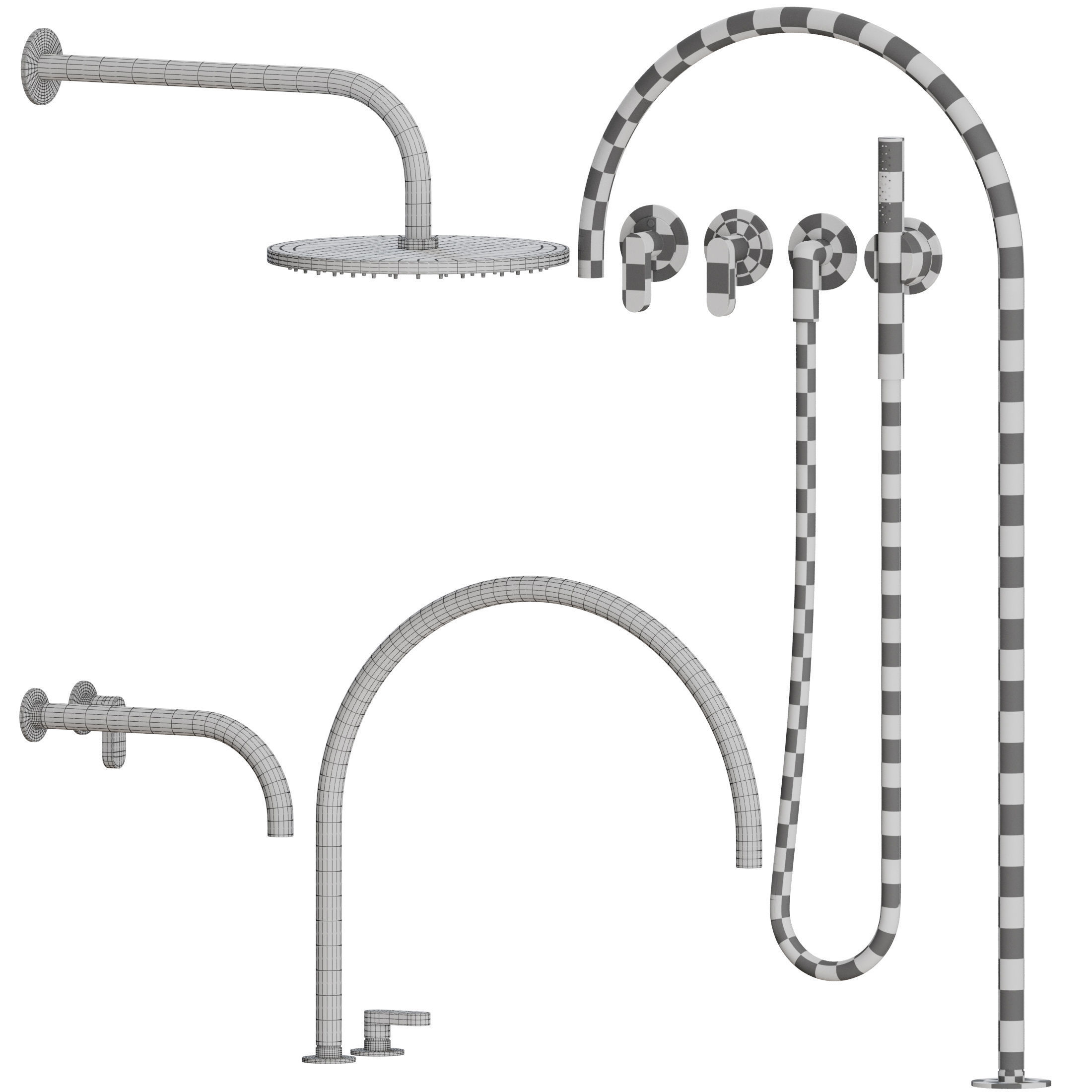 John Pawson Bath Set by COCOON 3D model_7