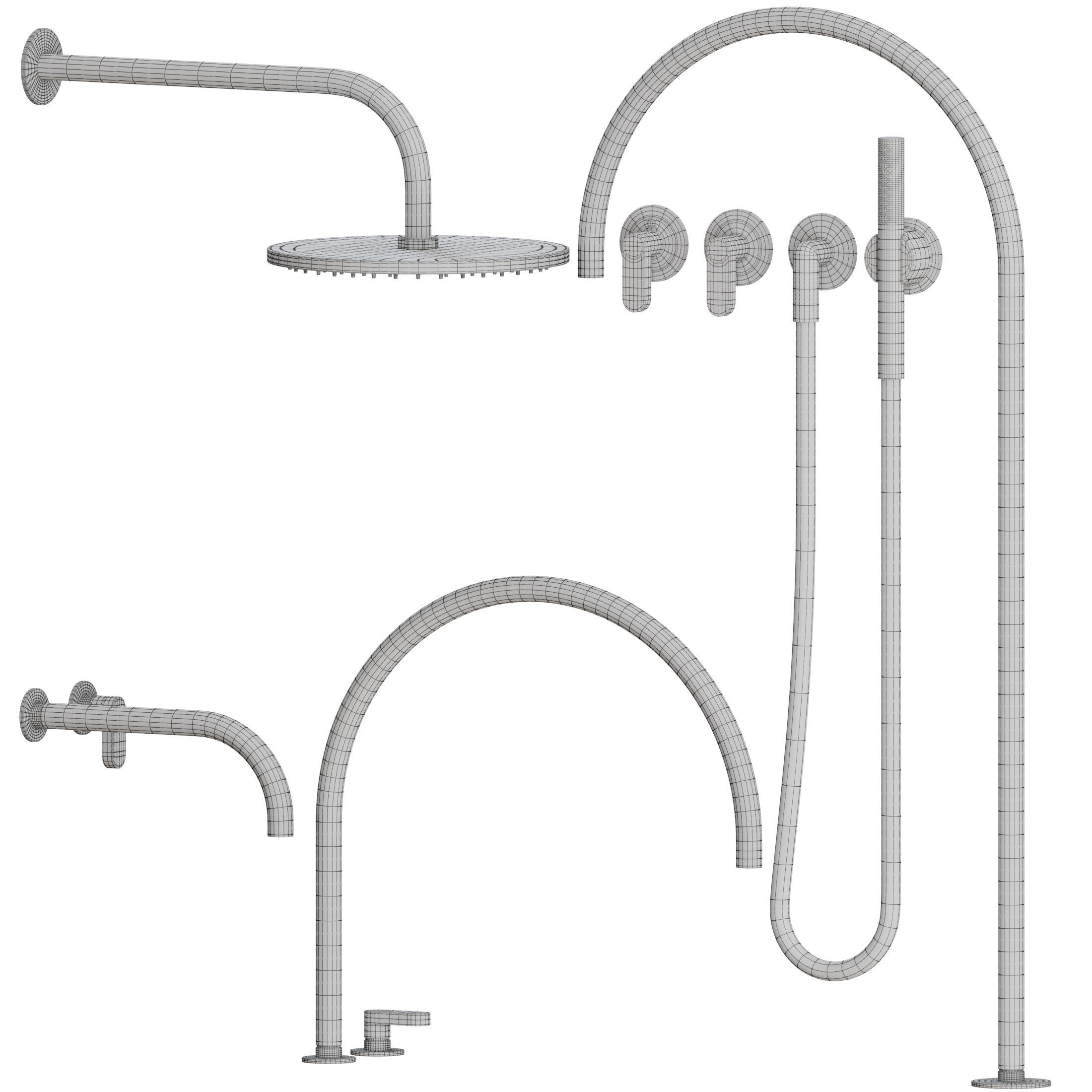 John Pawson Bath Set by COCOON 3D model_2