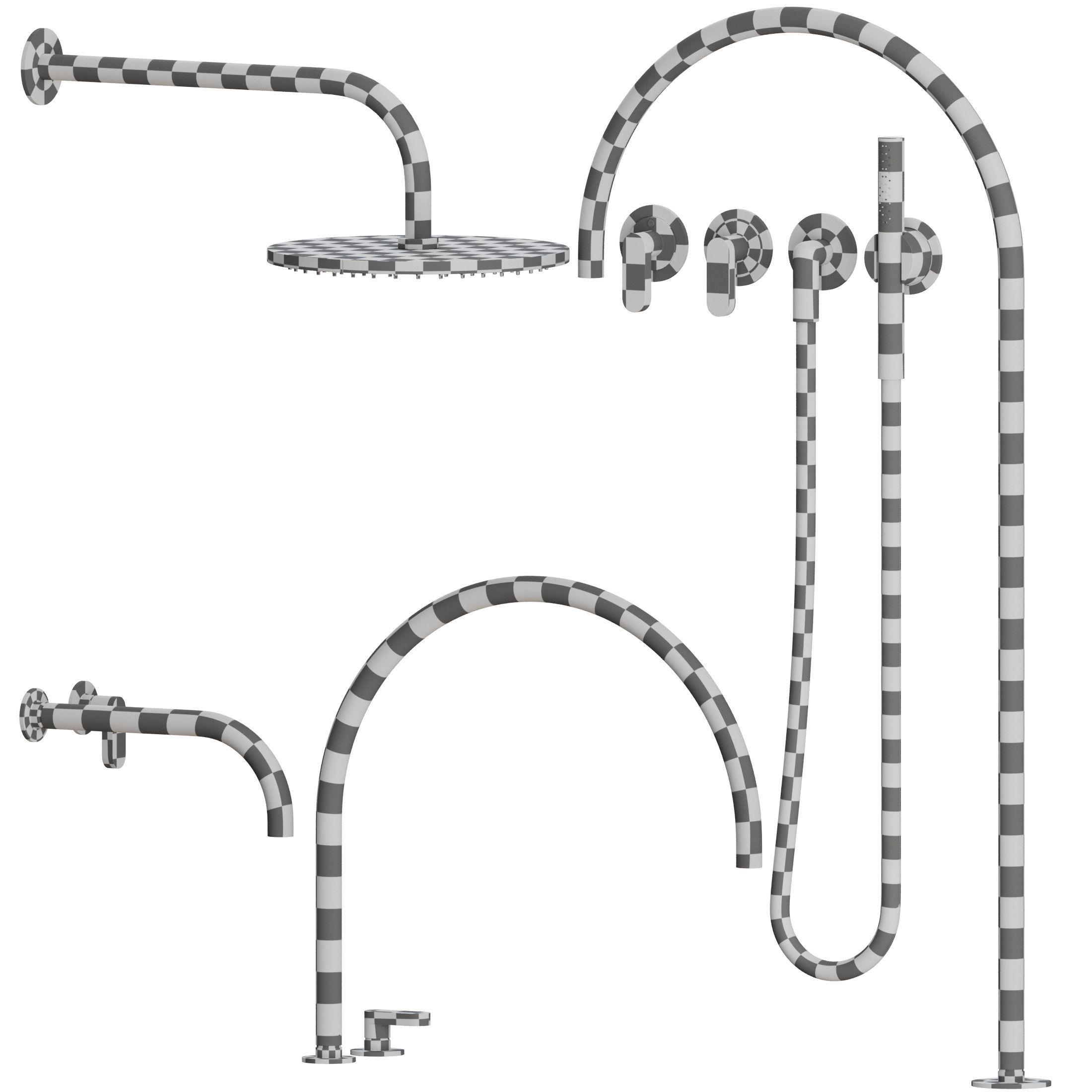 John Pawson Bath Set by COCOON 3D model_1