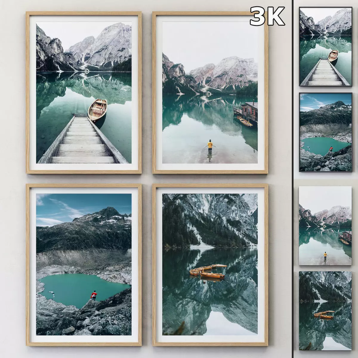 JUNIQE Water and mountains 3D model_0