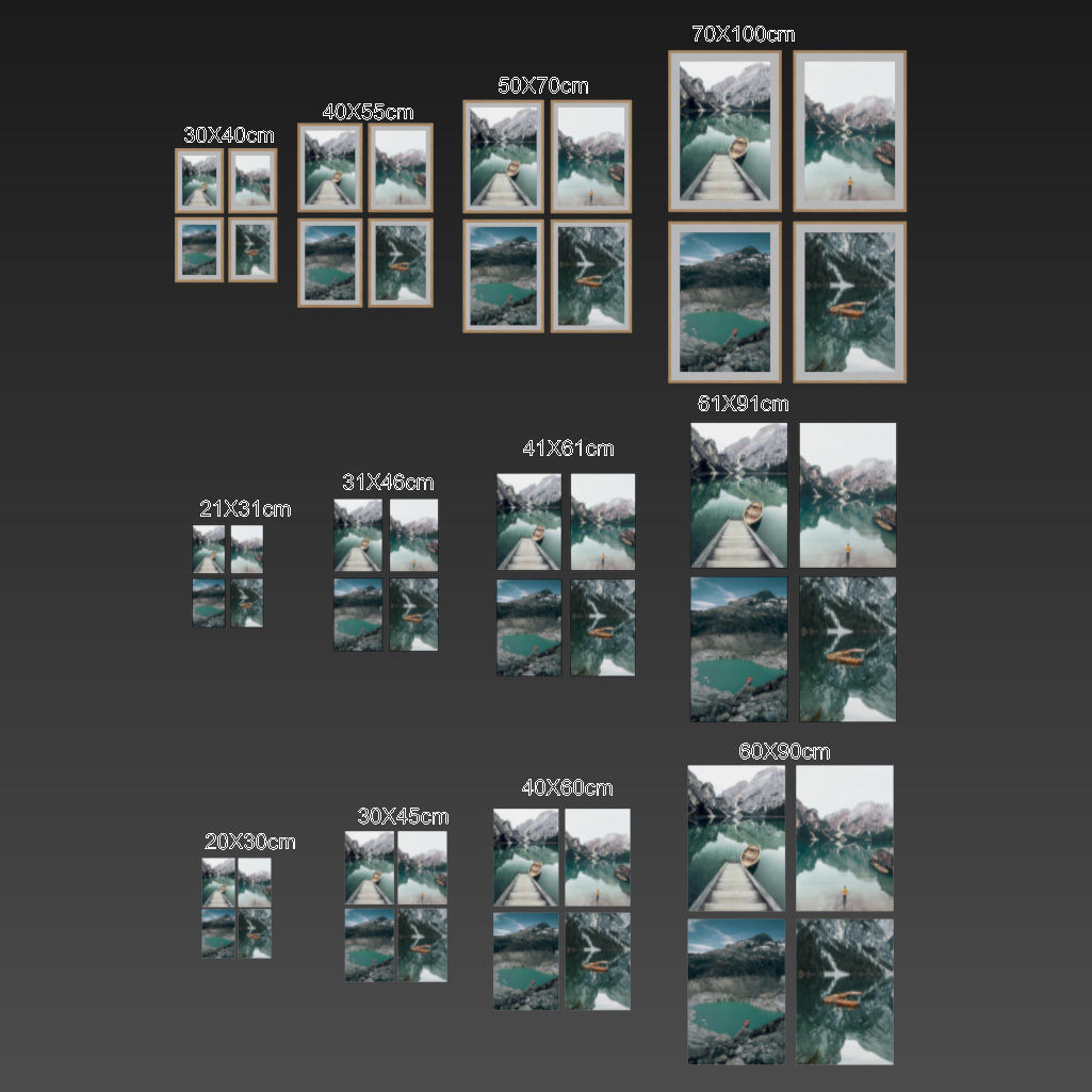 JUNIQE Water and mountains 3D model_5