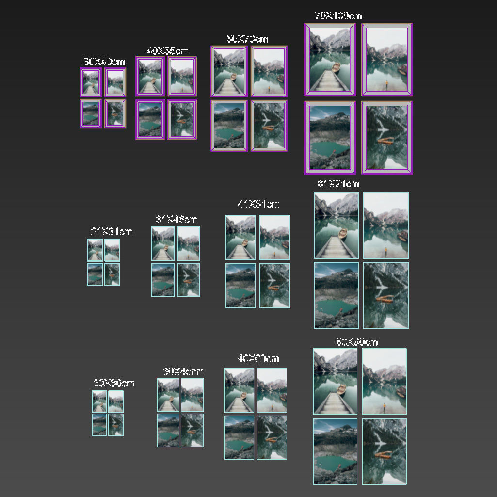 JUNIQE Water and mountains 3D model_6