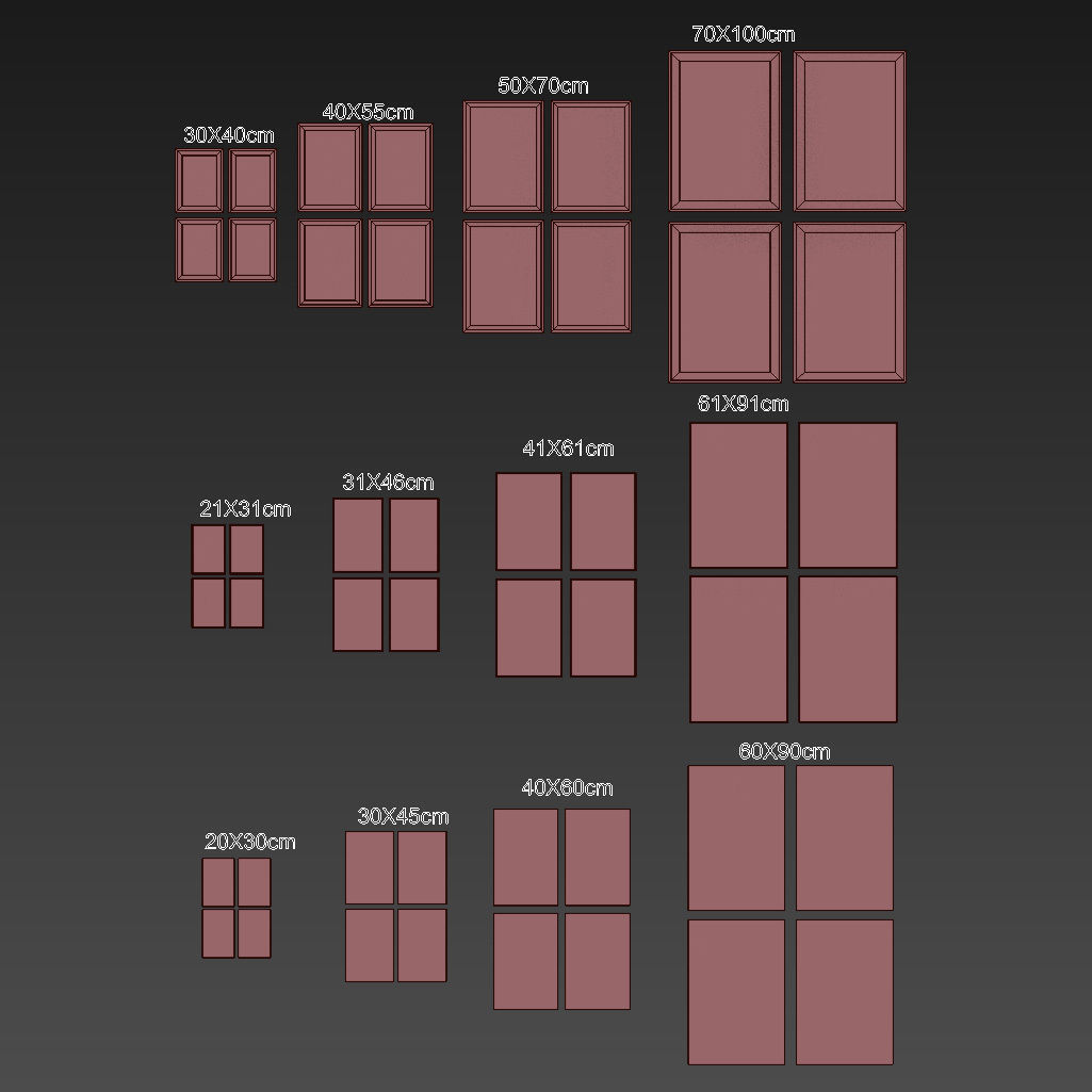 JUNIQE Water and mountains 3D model_7