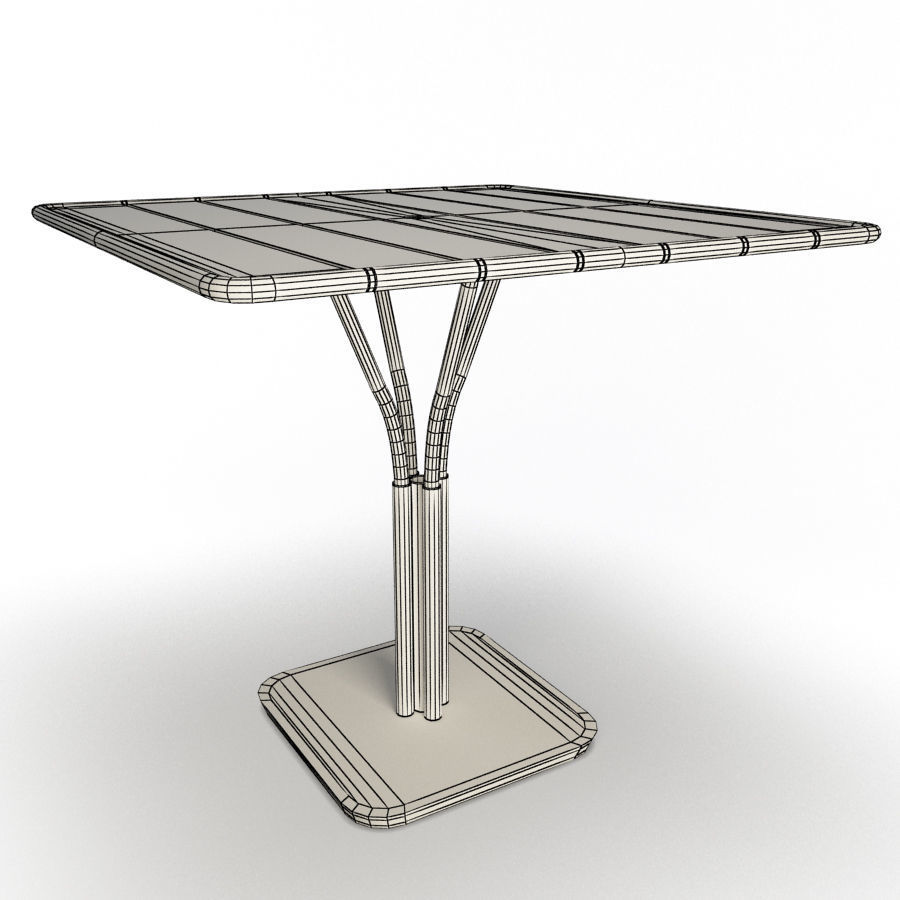 Luxembourg Metallic Table and chairs Fermob 3D model_6