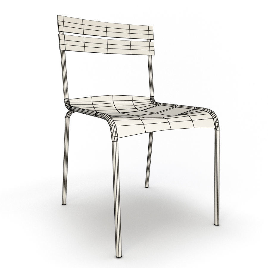 Luxembourg Metallic Table and chairs Fermob 3D model_4