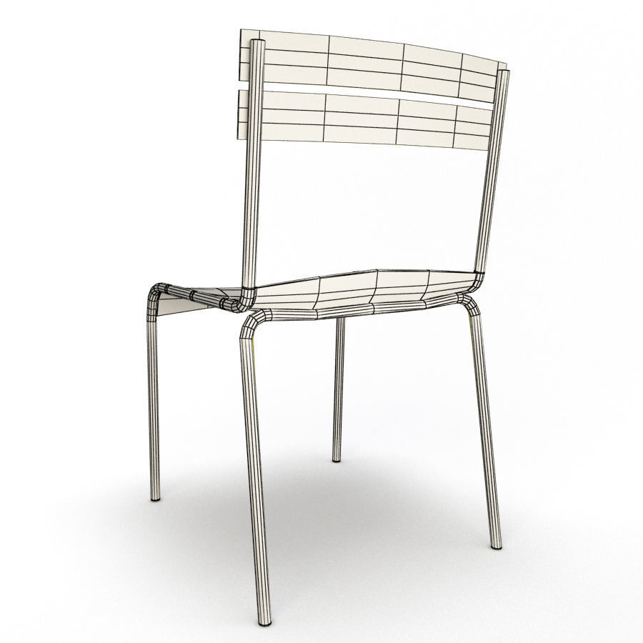 Luxembourg Metallic Table and chairs Fermob 3D model_5