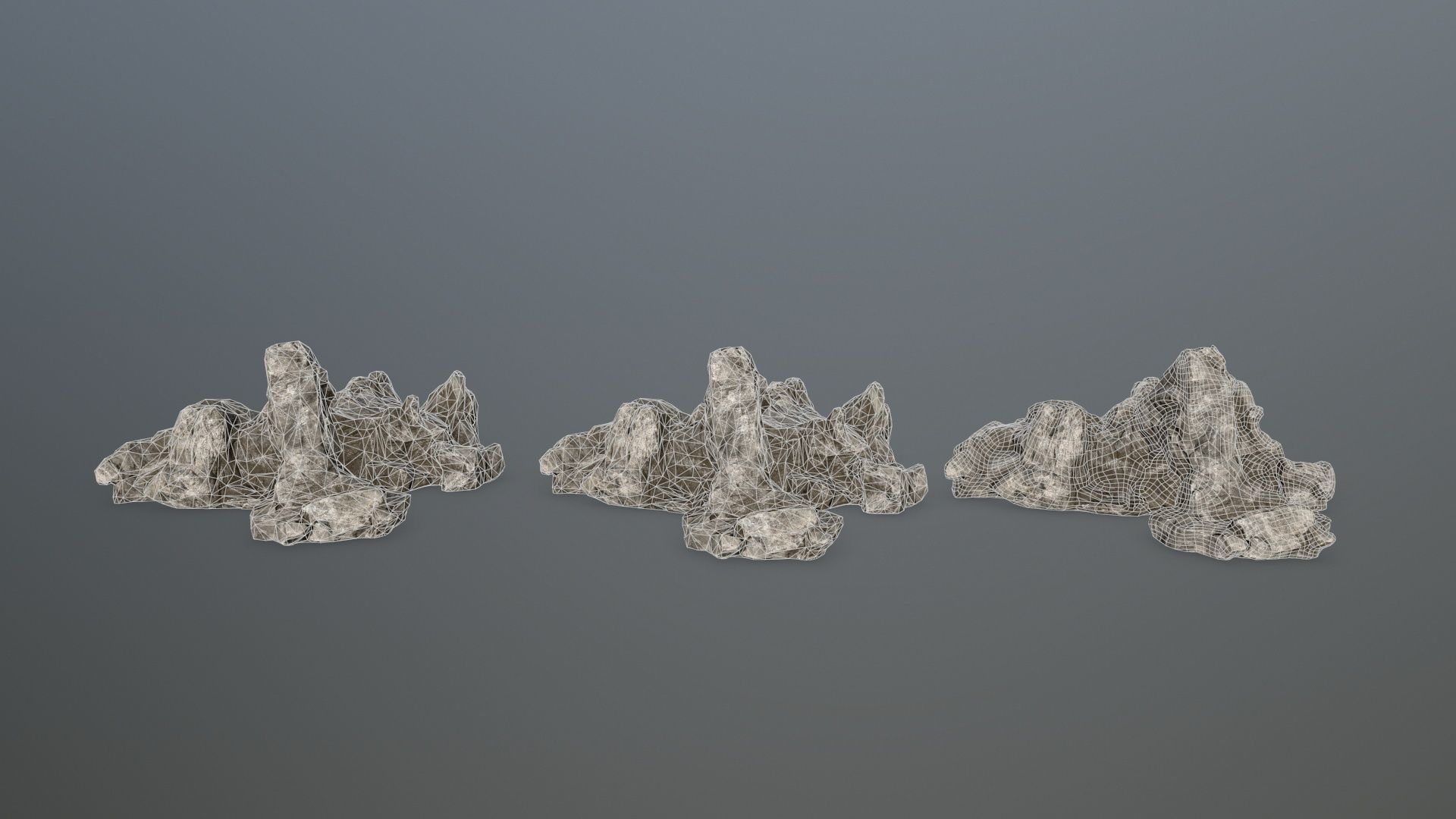 rock gate Low-poly 3D model_11